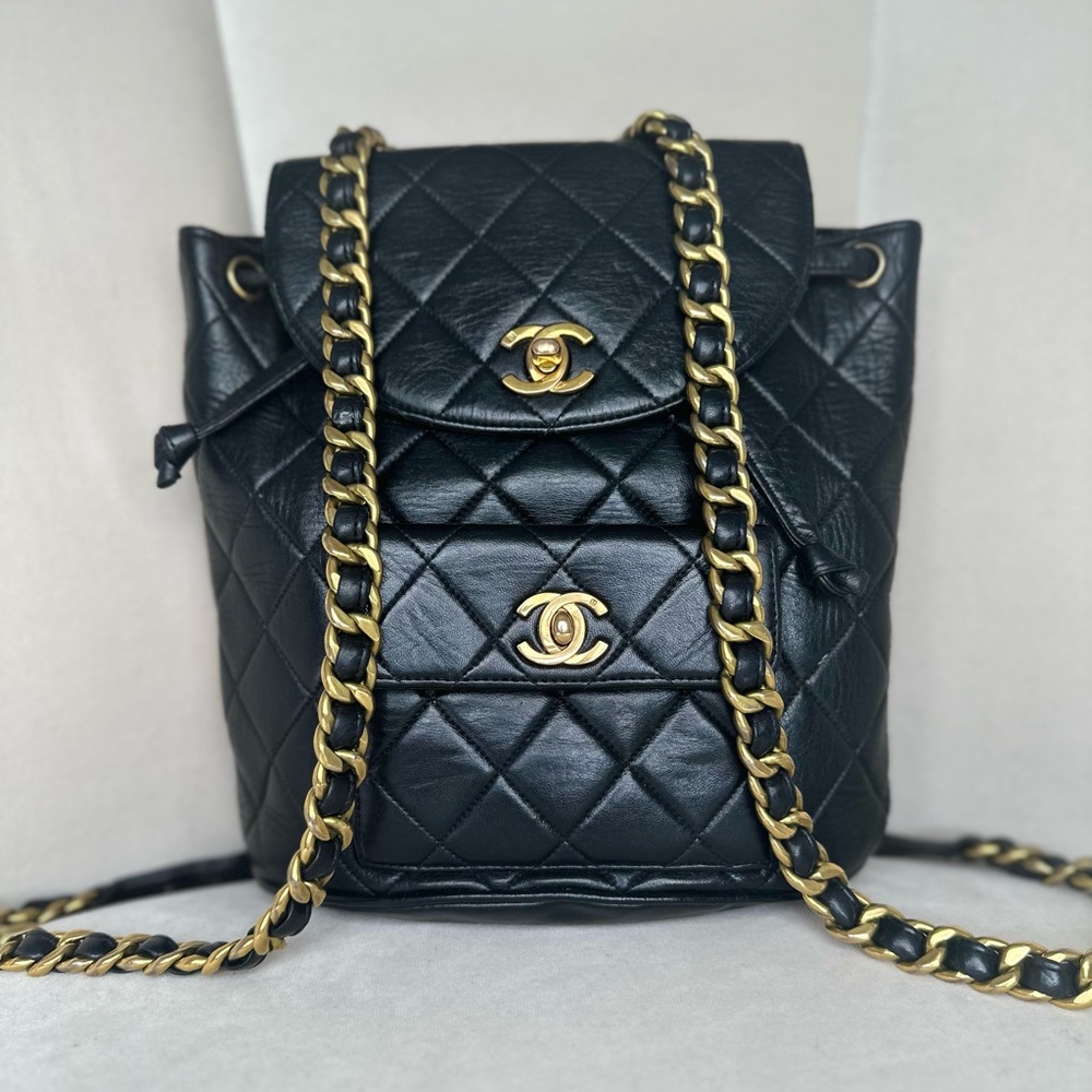 SOLD Chanel Vintage Duma Black Backpack